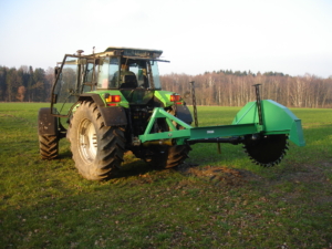 HEN side root tiller ASH, rear mounted for tractors