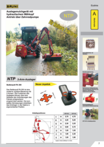 HEN Prospekt: Bruni Auslegermulchgerät NTP 370/470