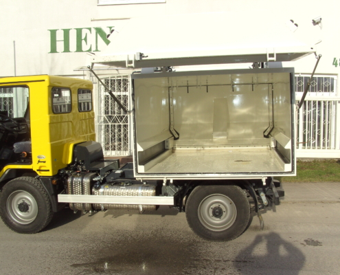 HEN refuse compactor superstructure, HEN vehicle technology: refuse compactor interior HEN refuse compactor superstructure, HEN vehicle technology: refuse compactor interior
