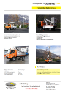 Brochure: HEN aerial work platforms | HEN automotive engineering